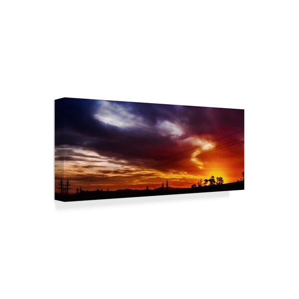 Pixie Pics 'Colorful Sunset' Canvas Art,8x19